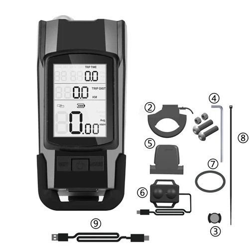 Contador e Lâmpada de bicicleta USB - Image 8