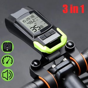 Contador e Lâmpada de bicicleta USB