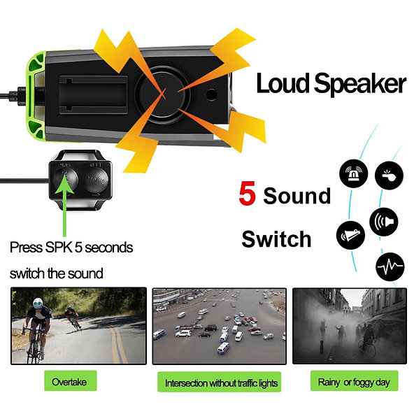 Contador e Lâmpada de bicicleta USB - Image 4