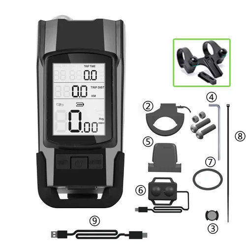 Contador e Lâmpada de bicicleta USB - Image 7
