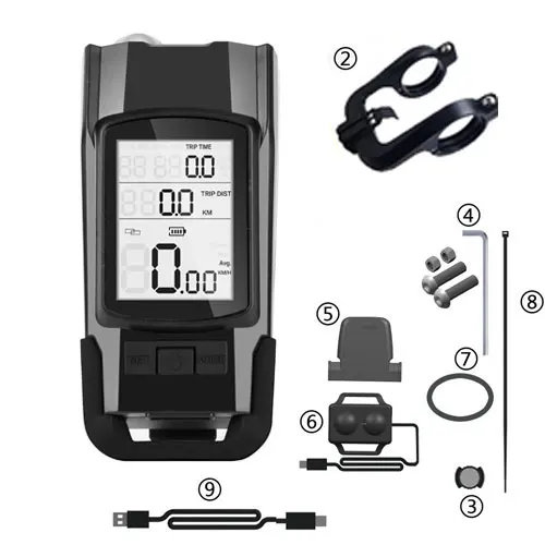 Contador e Lâmpada de bicicleta USB - Image 6